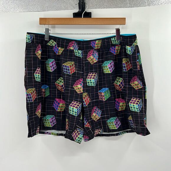 Chubbies Men's Linerless Rubik Cube Shorts - Black Multi - XXL - NWOT - Picture 1 of 7